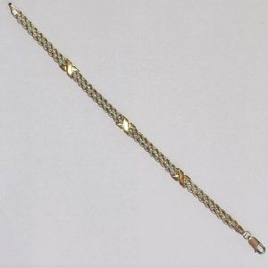 14K Gold and 925 Sterling Silver Bracelet